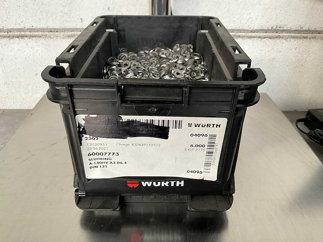 Würth 6.49 kg sluitring d6,4 in stapelbare bak - afbeelding 1 van  5