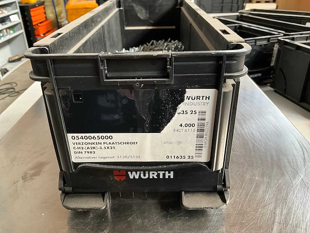 Würth 6.49kg verzonken plaatschroef 3,5 x 25 in stapelbare bak - afbeelding 2 van  6