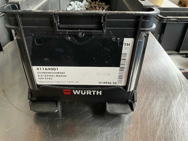 Würth 6.54kg cilinderschroef m6x20 in stapelbare bak - afbeelding 2 van  6