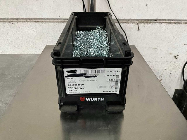 Würth 6.57 kg plaatschroef verzonken kop 3,5 x 19 in stapelbare bak - afbeelding 1 van  5