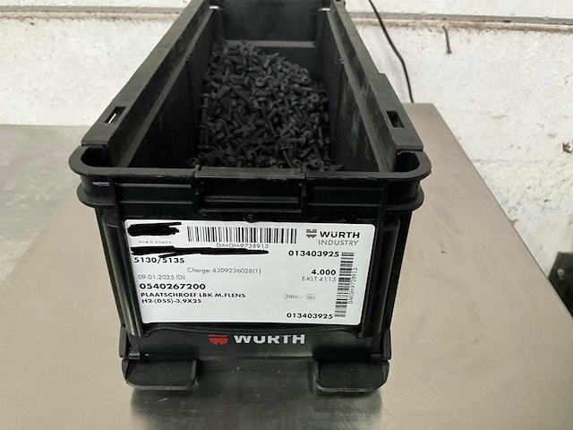Würth 6.71 kg assorti schroeven zwart in stapelbare bak - afbeelding 3 van  8