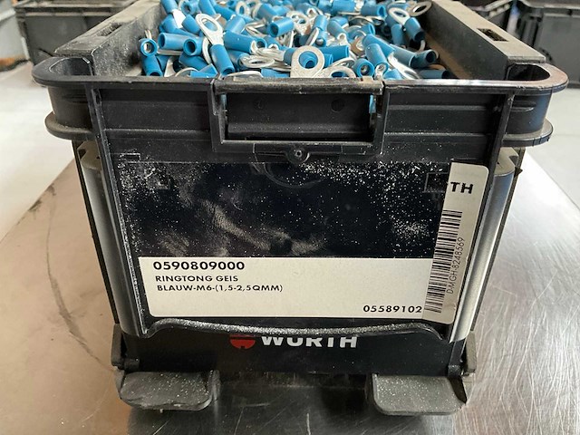 Würth 6.86kg ringtong blauw m6 1,5-2,5qmm in stapelbare bak - afbeelding 4 van  6
