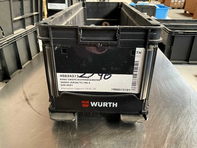 Würth 6.98kg ring grote buitendiameter d8,4 in stapelbare bak - afbeelding 2 van  6