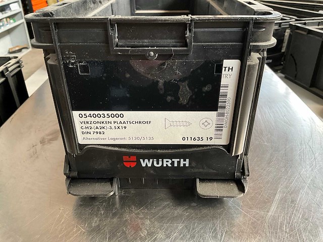 Würth 6.99kg verzonken plaatschroef 3,5 x 19 in stapelbare bak - afbeelding 3 van  6