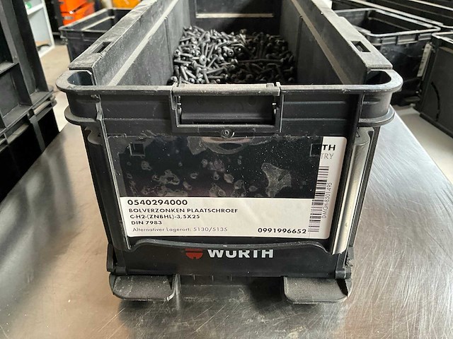 Würth 7.22 kg bolverzonken plaatschroef 3,5 x 25 in stapelbare bak - afbeelding 2 van  6