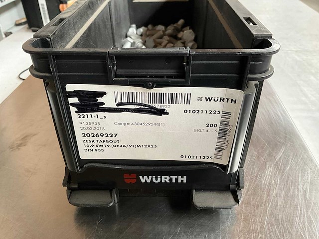 Würth 7.56kg zeskanttapbout m12x25 in stapelbare bak - afbeelding 2 van  6