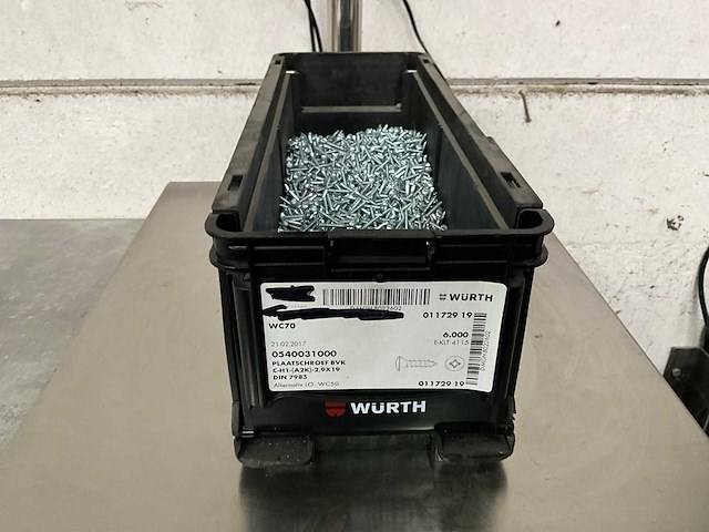 Würth 7.69 kg plaatschroef bvk 2,9 x 19 in stapelbare bak - afbeelding 1 van  5