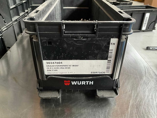 Würth 7.82kg draadvormende schroef m6x20 in stapelbare bak - afbeelding 2 van  6