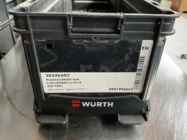 Würth 7.92kg plaatschroef bvk 3,5x19 in stapelbare bak - afbeelding 2 van  6