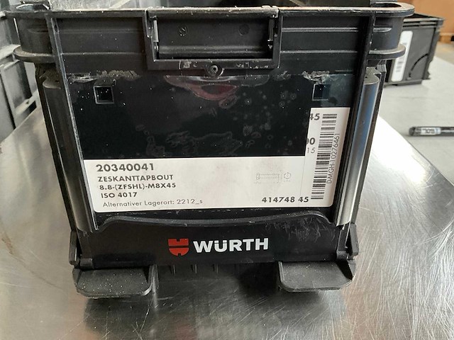 Würth 8.05kg zeskanttapbout m8x45 in stapelbare bak - afbeelding 2 van  6