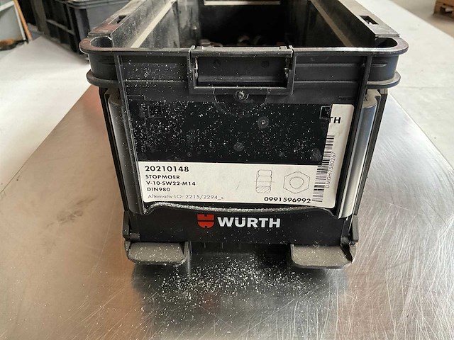 Würth 8.16kg stopmoer m14 in stapelbare bak - afbeelding 3 van  6
