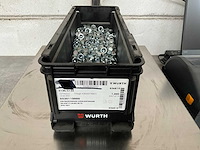 Würth 8.36 kg zelfborgende zeskantmoer m10 in stapelbare bak - afbeelding 1 van  5