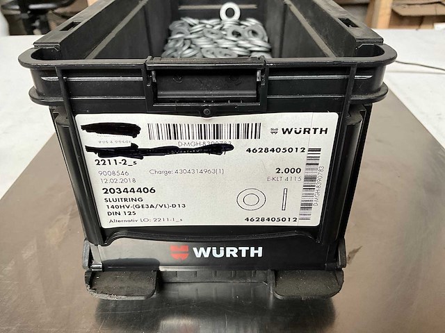 Würth 8.40kg sluitring d13 in stapelbare bak - afbeelding 4 van  6
