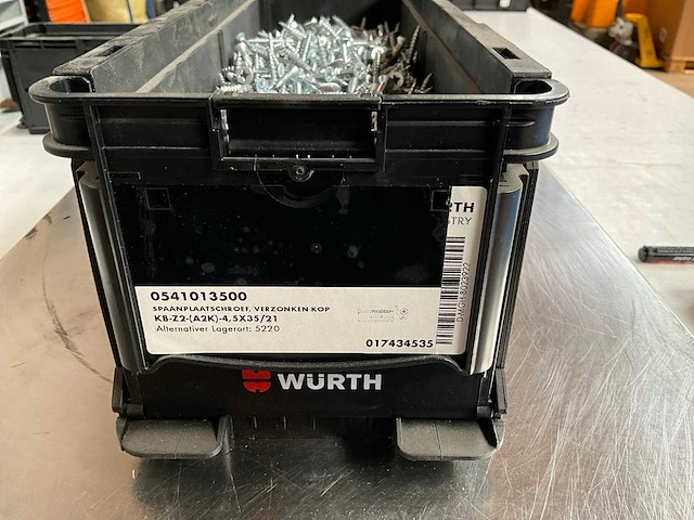 Würth 8.66kg spaanplaatschroef verzonken kop 4,5x35/21 in stapelbare bak - afbeelding 2 van  6