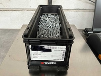 Würth 8.75 kg bout zeskantkop met flens m6x50 in stapelbare bak - afbeelding 1 van  5