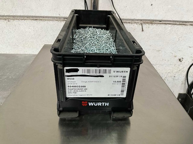 Würth 8.80 kg plaatschroef lbk 2,9 x 19 in stapelbare bak - afbeelding 1 van  5
