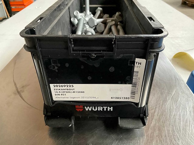 Würth 8.94kg zeskantbout m12x80 in stapelbare bak - afbeelding 2 van  4