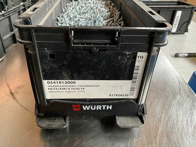 Würth 9.33kg spaanplaatschroef verzonken kop 4,5x30/19 in stapelbare bak - afbeelding 2 van  6