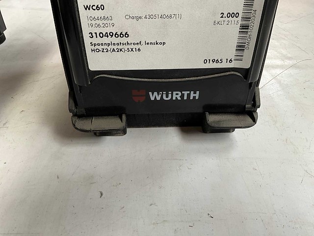 Würth 9.60kg spaanplaatschroef lenskop 5x16 in stapelbare bak - afbeelding 4 van  6