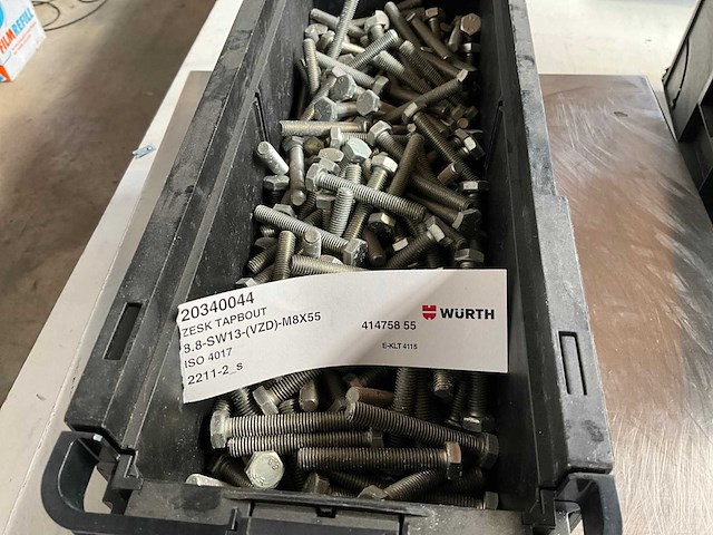 Würth 9.93kg zeskanttapbout m8x55 in stapelbare bak - afbeelding 2 van  4