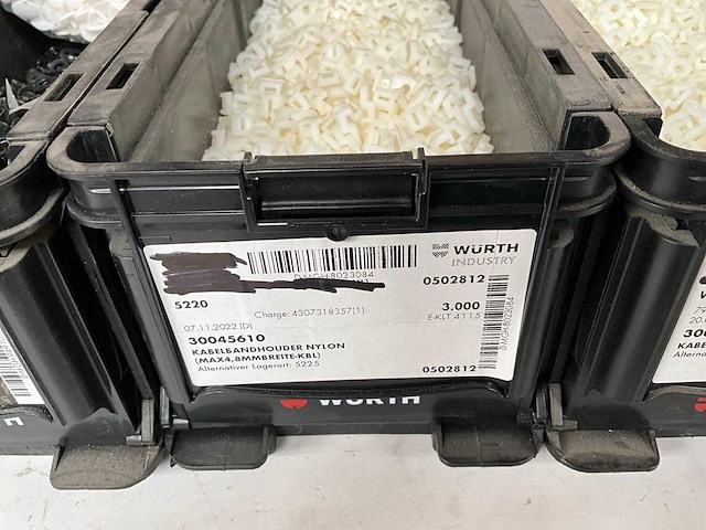 Würth assorti kunststof bevestigingsmaterialen in stapelbare bakken - afbeelding 7 van  12
