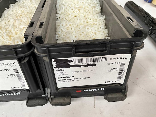 Würth assorti kunststof bevestigingsmaterialen in stapelbare bakken - afbeelding 8 van  12