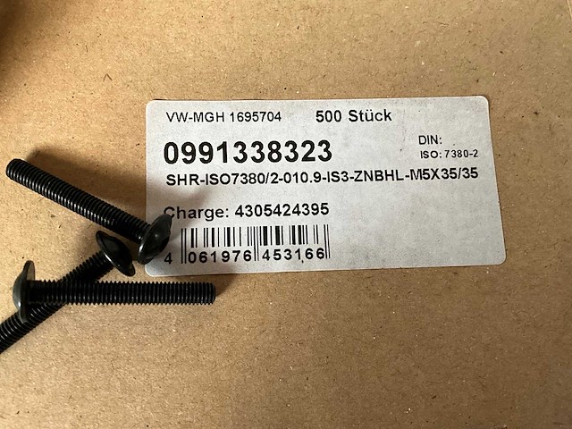 Würth bout m5 x 35/35 verpakking 500 stuks (3x) - afbeelding 4 van  5