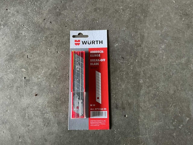 Wurth breekmesjes 18 mm (9x) - afbeelding 1 van  2