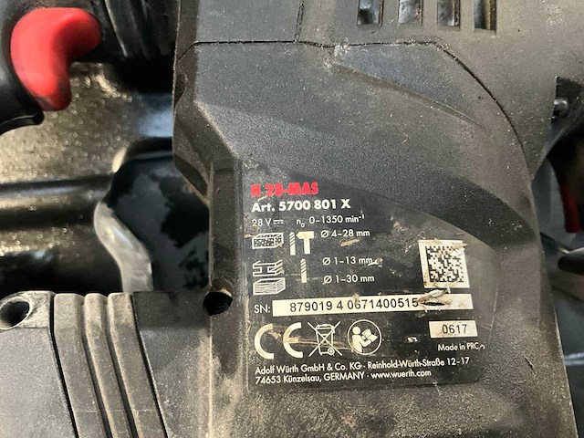 Würth h-28 mas klopboormachine - afbeelding 5 van  6