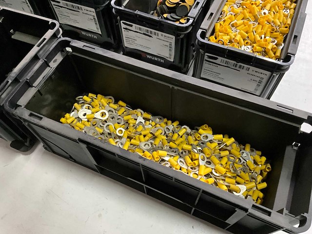 Würth mix kavel met o.a. ringtong/kabelschoenen in 11 stapelbare bakken - afbeelding 5 van  11