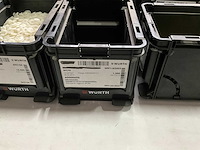 Würth mix kavel met o.a. ringtong/kabelschoenen in 11 stapelbare bakken - afbeelding 10 van  11
