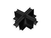 X-connector voor inbouw magnetische rails 20 mm - horizontaal (x4) - afbeelding 1 van  2