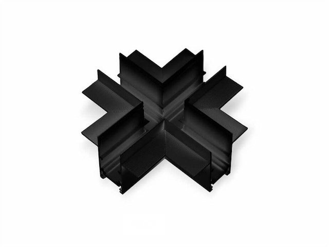 X-connector voor inbouw magnetische rails 20 mm - horizontaal (x4) - afbeelding 2 van  5