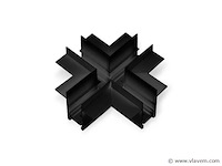 X connector voor inbouw magnetische rails 20 mm . horizontaal (x4) - afbeelding 1 van  4