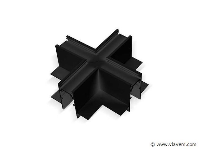 X connector voor inbouw magnetische rails 20 mm . horizontaal (x4) - afbeelding 3 van  4
