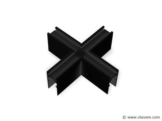 X-connector voor magnetische opbouwrails 20 mm - horizontaal (x4) - afbeelding 2 van  4