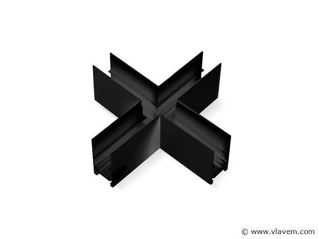 X-connector voor magnetische opbouwrails 20 mm - horizontaal (x4) - afbeelding 1 van  4