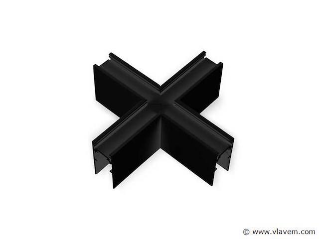 X-connector voor magnetische opbouwrails 20 mm - horizontaal (x4) - afbeelding 2 van  4
