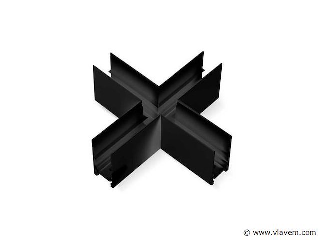 X-connector voor magnetische opbouwrails 20 mm - horizontaal (x4) - afbeelding 1 van  4