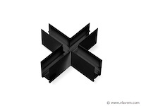 X connector voor magnetische opbouwrails 20 mm . horizontaal (x4) - afbeelding 1 van  4