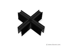 X connector voor magnetische opbouwrails 20 mm . horizontaal (x4) - afbeelding 2 van  4