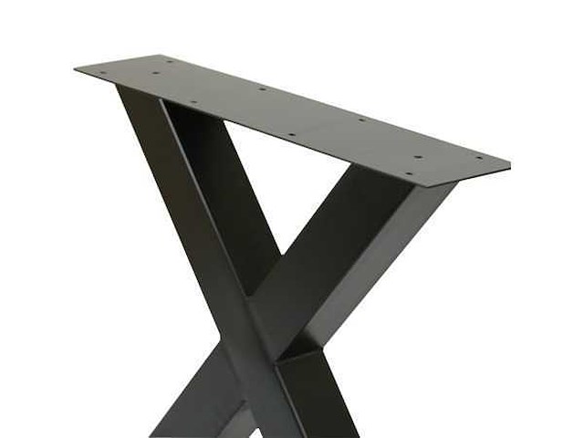 X-potenset zwart metaal (1x) - afbeelding 2 van  3