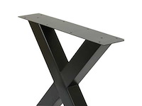 X-potenset zwart metaal (1x) - afbeelding 2 van  3