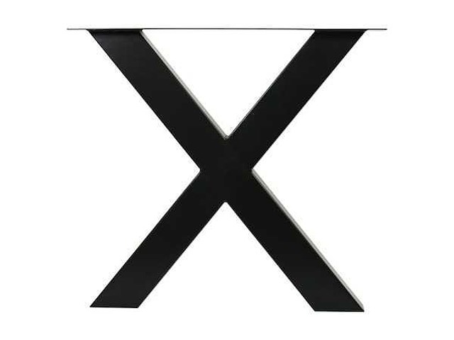 X-potenset zwart metaal (1x) - afbeelding 3 van  3