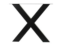 X-potenset zwart metaal (1x) - afbeelding 3 van  3