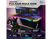 X rocker pulsar max rgb gamingbureau met led-verlichting - afbeelding 4 van  8