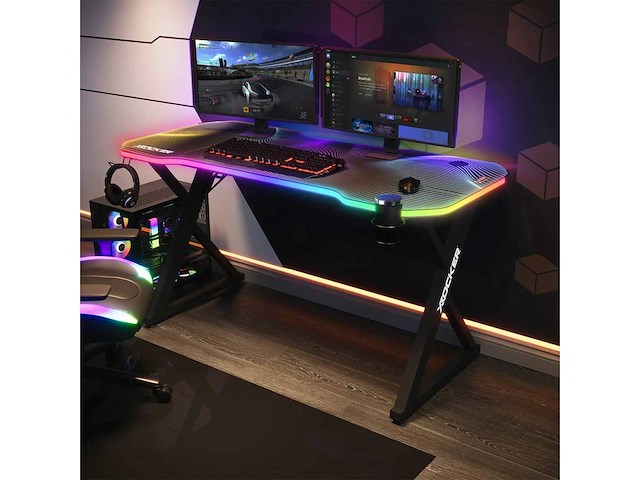 X rocker pulsar max rgb gamingbureau met led-verlichting - afbeelding 7 van  8