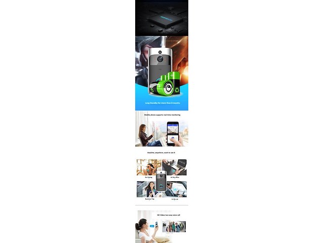 X smart home wireless video doorbell - afbeelding 4 van  4