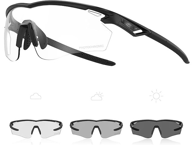 X-tiger photochrome uv400 fietsbril - afbeelding 1 van  3