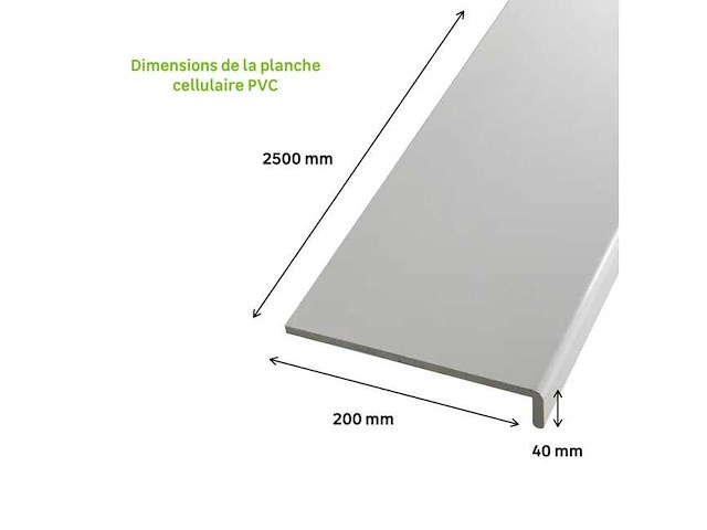 (x15) pvc plank/wit raam binnen/buitenbreedte 200 mm - ep9mm - lang 2,50m - afbeelding 2 van  3